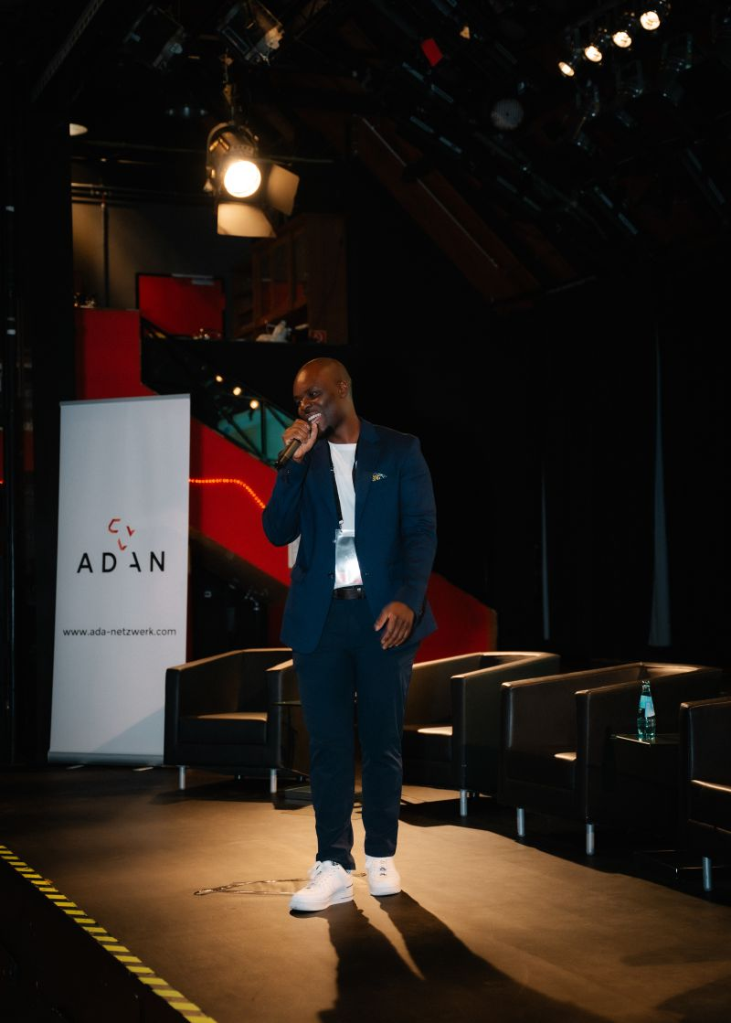 Allie Bangura giving a speech